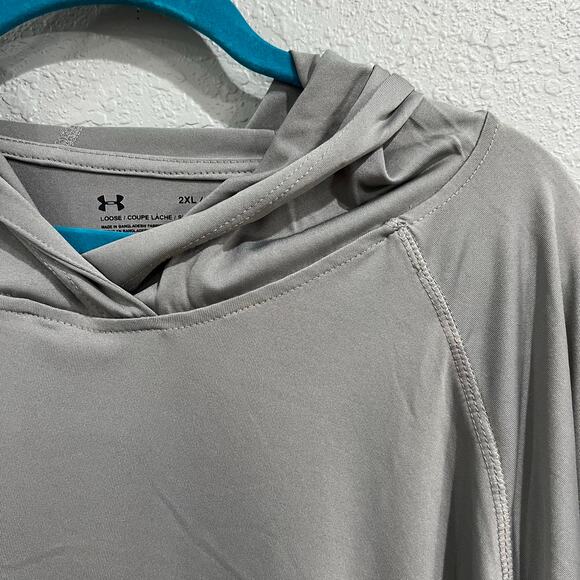NWT Under Armour Women's Lightweight Gray Hooded Pullover 2XL - Picture 4 of 5
